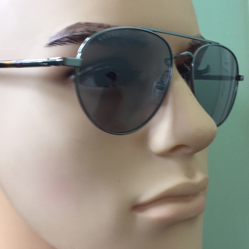 GUCCI – 56mm Aviator Sunglasses RUTHENIUM RUTHENIU - Picture 3 of 9